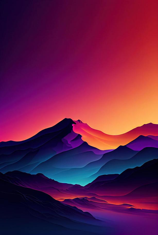 surreal mountains